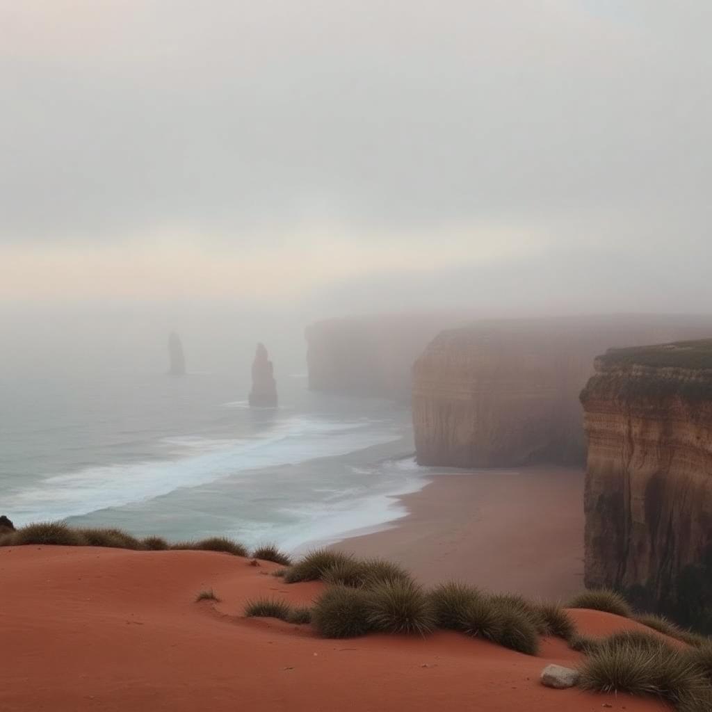Australian coastal landscape at dawn
